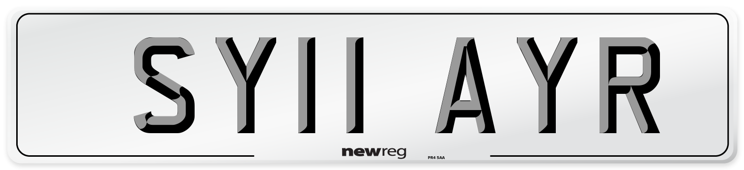 SY11 AYR Number Plate from New Reg